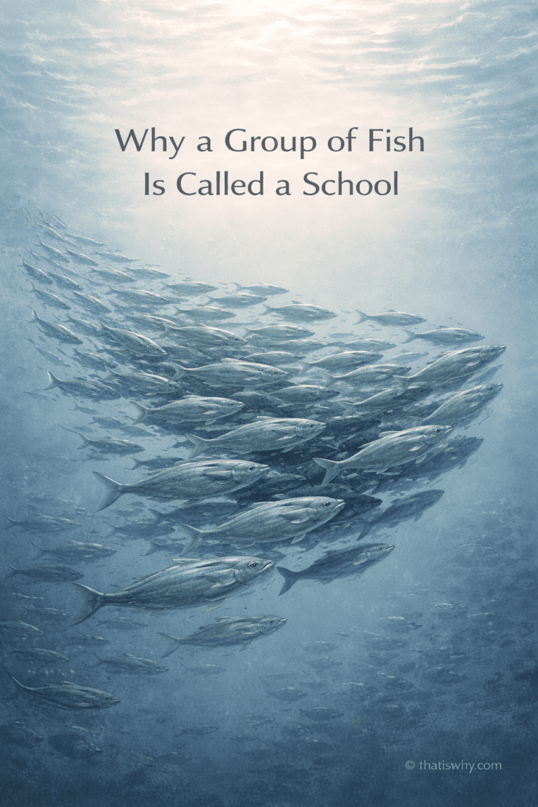 Illustration of fish swimming together as a coordinated group