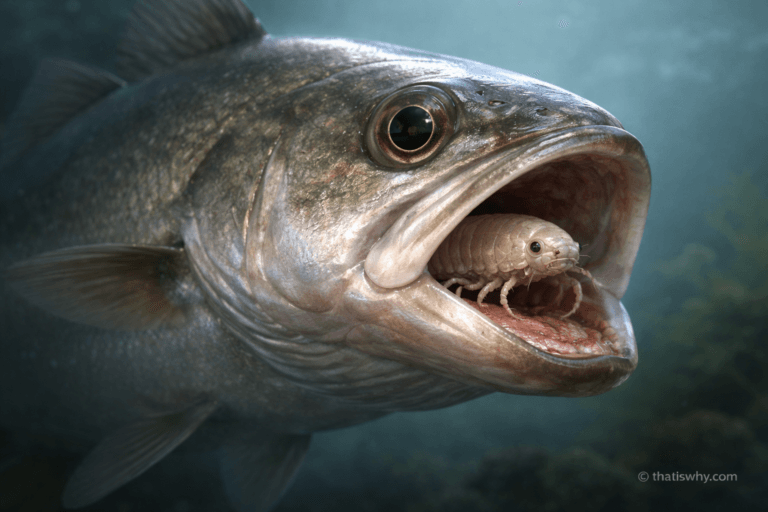 Tongue-eating louse replacing a fish’s tongue